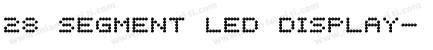 28 Segment LED Display字体转换